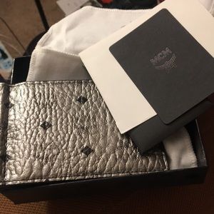MCM silver clause wallet two fold
